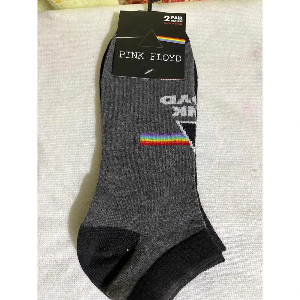 Pink Floyd Socks Dark‎ Side of the Moon Official Rock Band Mens 2 Pair
